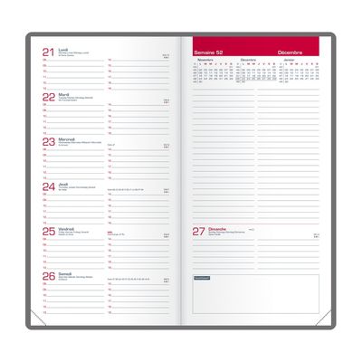 3147280219122-Agenda Oxford Mode - 1 semaine sur 2 pages - 9 x 17 cm - bleu clair - Hamelin--1