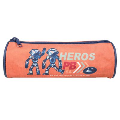 3666311001272-Trousse ronde Poivre Blanc - 1 compartiment - orange - Bagtrotter--0