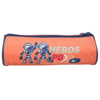 3666311001272-Trousse ronde Poivre Blanc - 1 compartiment - orange - Bagtrotter--2