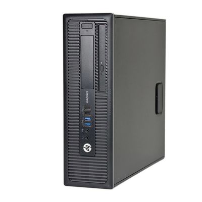 3700892008364-HP EliteDesk 800 G1 - Ordinateur de bureau reconditionné grade A - SFF i7-4770 - 8Go RAM - 250Go SSD + 500Go HDD - Lecteur CD--0