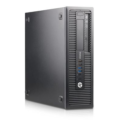 3700892008364-HP EliteDesk 800 G1 - Ordinateur de bureau reconditionné grade A - SFF i7-4770 - 8Go RAM - 250Go SSD + 500Go HDD - Lecteur CD--1