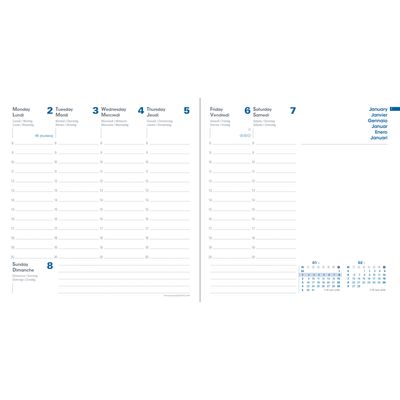 3371010474783-Agenda Equology - 1 semaine sur 2 pages - 16 x 16 cm - bleu - Quo Vadis--1
