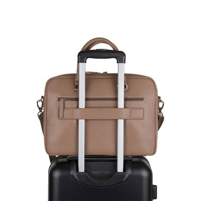 3664447130378-Oberthur Sofia - Sacoche pour ordinateur portable 15,6" - 2 compartiments - taupe--1