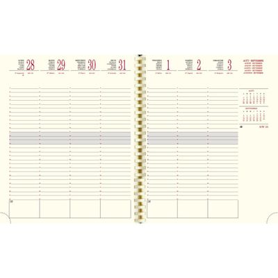 3660942081474-Agenda Rialto - 1 semaine sur 2 pages - 16 mois - 18,5 x 22,5 cm - havane - Exacompta--0