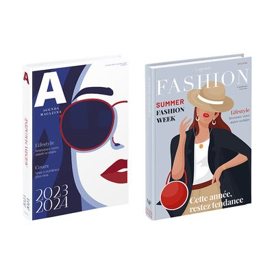 3135257453457-Agenda Magazine - 1 jour par page - 12 x 17 cm - bleu ou gris - Viquel--0