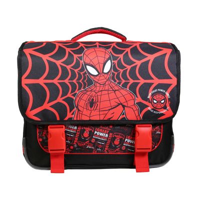 3666311013107-Cartable Spiderman 38 cm - 2 compartiments - rouge - Bagtrotter--0