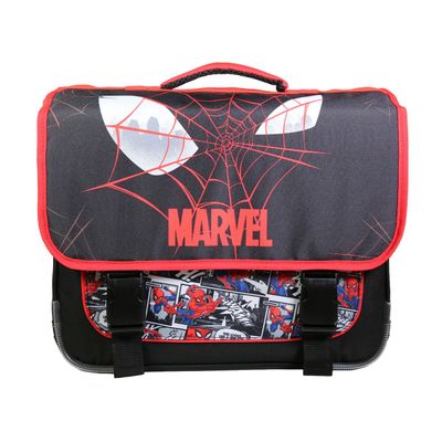 3666311013053-Cartable Spiderman 38 cm - 2 compartiments - noir - Bagtrotter--0