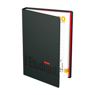 3147280153310-Agenda L'Étudiant gommé - 1 jour par page - 12 x 18 cm - noir - Hamelin--0