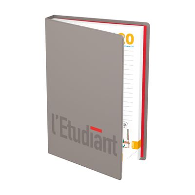 3147280153273-Agenda L'Étudiant gommé - 1 jour par page - 12 x 18 cm - taupe - Hamelin--0