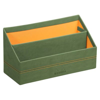 3037921946084-RHODIA Rhodiarama - Porte-courrier - sauge - en polyuréthane--0