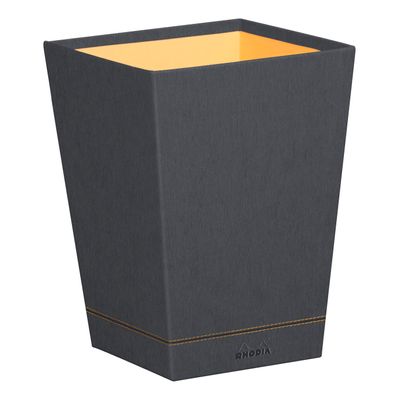 3037921946183-RHODIA Rhodiarama - Corbeille à papier - titane - en polyuréthane--0