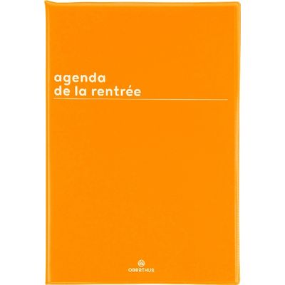 3664447174921-Agenda de la rentrée Boréal - 1 semaine sur 2 pages - 16 x 24 cm - moutarde - Oberthur--0