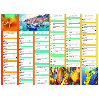3664447138633-Calendrier Color Story - 7 mois par face - 40,5 x 55 cm - Oberthur--0