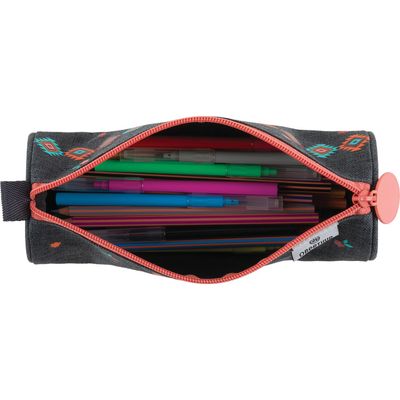 3664447148236-Trousse ronde Cheval - 1 compartiment - gris chine - Oberthur--2