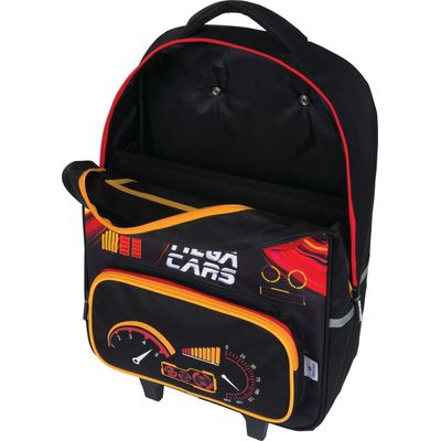3664447150567-Sac à dos à roulettes Megacars - 1 compartiment - Exclusivité Bureau Vallée - Oberthur--5