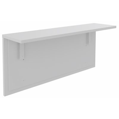 3253310469617-Tablette pour banque d'accueil OLA - réglable en hauteur - L60 x P30 cm - equerre blanche (A positionner sur module haut ou retour direct haut) - blanc --0