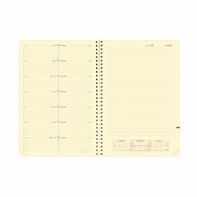 3371010482399-Agenda spiralé Impala Note 29 avec répertoire - 1 semaine sur 2 pages - 21 x 19,7 cm - bleu prusse - --1