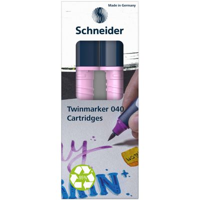 4004675159113-Schneider Paint-It 040 - pack de 2 cartouches de recharge Twin marker - 1 pointe ogive + 1 pointe pince--1