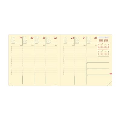 3371010498994-Agenda Marlow Executif Prestige avec répertoire - 1 semaine sur 2 pages - 16 x 16 cm - bleu nuit - Quo--1