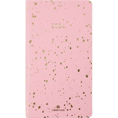 3664447156095-Agenda de poche Céleste - 1 semaine sur 2 pages - 9,5 x 17 cm - rose/or - Oberthur--0