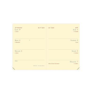 3371010480180-Agenda de poche Impala Miniweek - 1 semaine sur 2 pages - 7 x 10 cm - rouge - Quo Vadis--1