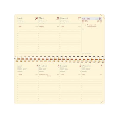 3371010480524-Agenda de poche Impala Planital - 1 semaine sur 2 pages - 8,8 x 17 cm - rouge - Quo Vadis--1