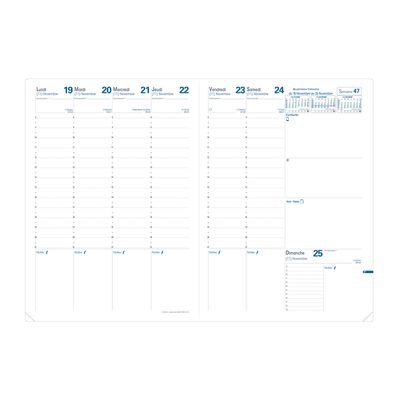 3371010482320-Agenda Impala Consul avec répertoire - 1 semaine sur 2 pages - 21 x 29,7 cm - orange - Quo Vadis--1