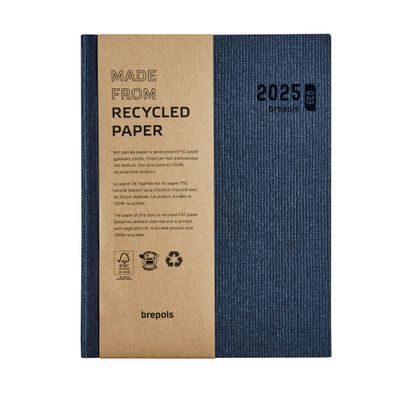 5412303377836-Agenda Ecotiming Kazar - 1 semaine sur 2 pages - 17,1 x 22 cm - bleu - Brepols--0