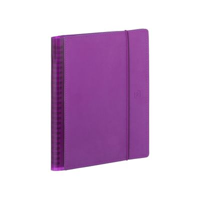 3147280261336-Agenda spiralé à élastique My Fab - 1 semaine sur 2 pages - 10 x 15 cm - violet - Oxford--0