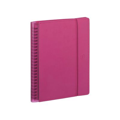 3147280261343-Agenda spiralé à élastique My Fab - 1 semaine sur 2 pages - 10 x 15 cm - rose - Oxford--0