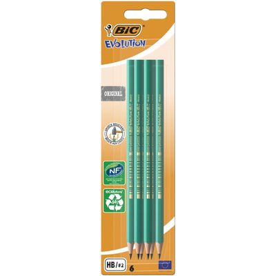 3086123717527-BIC - 6 crayons à papier HB EVOLUTION--0