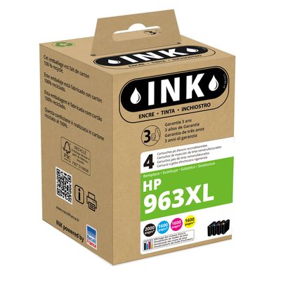 8720282008922-Cartouche compatible HP 963XL - pack de 4 - noir, cyan, magenta, jaune - Ink--0