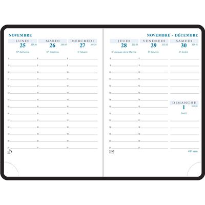 3660942084949-Agenda de poche Canvas - 1 semaine sur 2 pages - 10,5 x 15,5 cm - disponible dans différentes couleurs--3