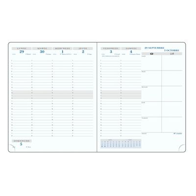3660942085038-Agenda de bureau Canvas - 1 semaine sur 2 pages - 18,5 x 22,5 cm - disponible dans différentes couleur--3