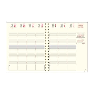 3660942084390-Agenda de bureau spiralé 16 mois Capucine - 1 semaine sur 2 pages - 18,5 x 22,5 cm - rose - Exacompta--1