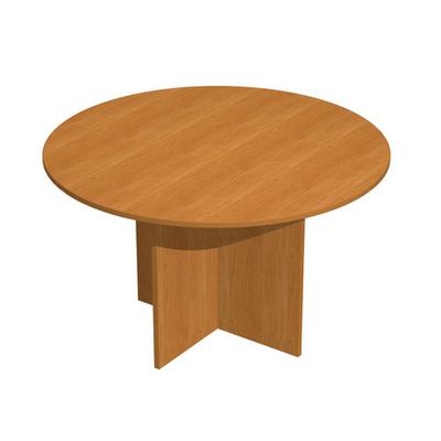 7331910002673-Table de réunion Trend - ronde - diam 120 - imitation aulne--0
