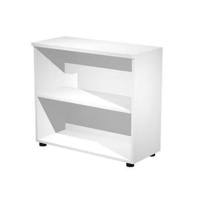 7331910006503-Bibliothèque basse Trend - L80xP35xH72 cm - 1 étagère - gris--0
