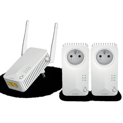 9120072375262-Strong 600 PRO v2 - CPL 600 Trio  - 2 adaptateurs Powerline + 1 adaptateur Powerline Wi-Fi FR  - --0