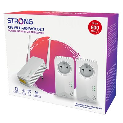 9120072375262-Strong 600 PRO v2 - CPL 600 Trio  - 2 adaptateurs Powerline + 1 adaptateur Powerline Wi-Fi FR  - --2