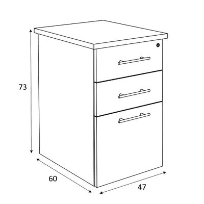 3253310220867-Caisson HT bureau - steely/stelly manager - Profondeur 60 cm - erable - top erable--1