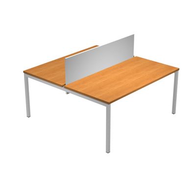0404052254884-Bureau bench Trend - L160 - avec panneau de séparation - plateau imitation aulne--0