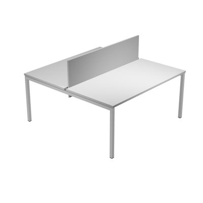 0404052254846-Bureau bench Trend - L140 - avec panneau de séparation - plateau gris--0