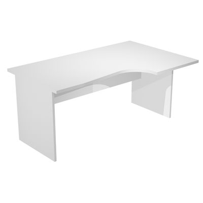 0404052256901-Bureau compact Trend - L160 cm - retour à droite - pieds panneaux - plateau gris - (pied de renfort obligatoire à rajou--0
