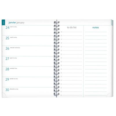 3660942087865-Agenda de bureau spiralé 16 mois Joy - 1 semaine sur 1 page - 15 x 21 cm - citron - Exacompta--1
