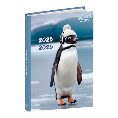 3371010525195-EUROTEXTAGENDA ML Mes potes à pattes mignons - Pingouin - 12x17 cm - Journalier - 12 mois de août à ju--0