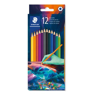 4007817166406-STAEDTLER® - Etui carton 12 crayons de couleur hexagonaux assortis - Edition Multiverse--0
