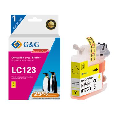 6942383184714-Cartouche compatible Brother LC123 - jaune - G&G--0
