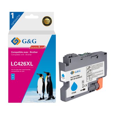 6942383185001-Cartouche compatible Brother LC426XL - cyan - G&G--0