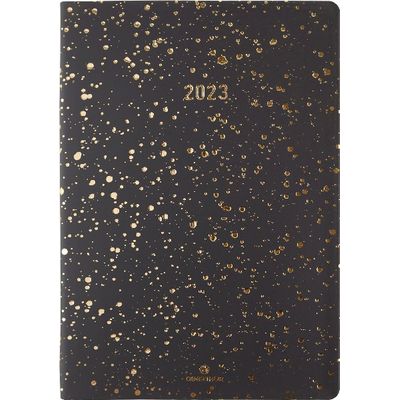 3664447126616-Agenda Céleste - 1 semaine sur 2 pages - 17 x 24,5 cm - anthracite - Oberthur-P_405120313_1-0