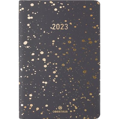 3664447126753-Agenda Céleste - 1 semaine sur 2 pages - 10 x 15 cm - anthracite - Oberthur-P_405120325_1-0